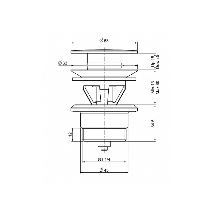 F2677CR донный клапан Fima Carlo Frattini