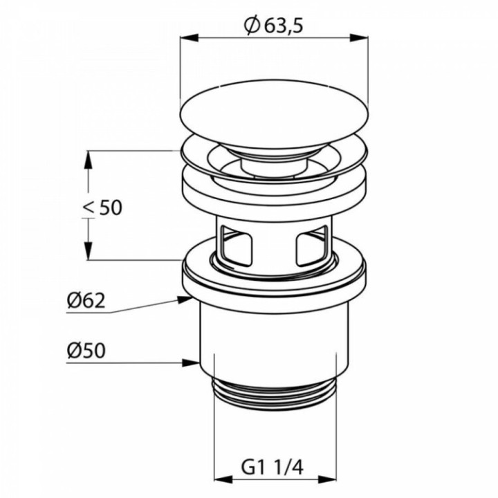 Kludi 1042405-00 донный клапан для раковины