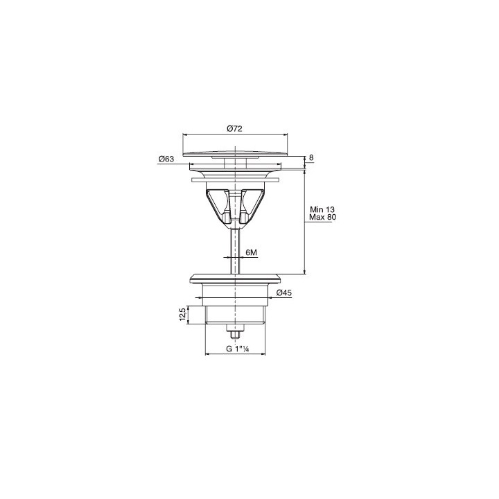 F2678CR донный клапан Fima Carlo Frattini, сталь