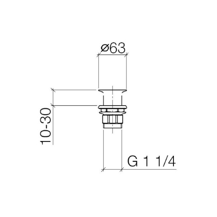 Dornbracht 1011097006 донный клапан Satin Platinum