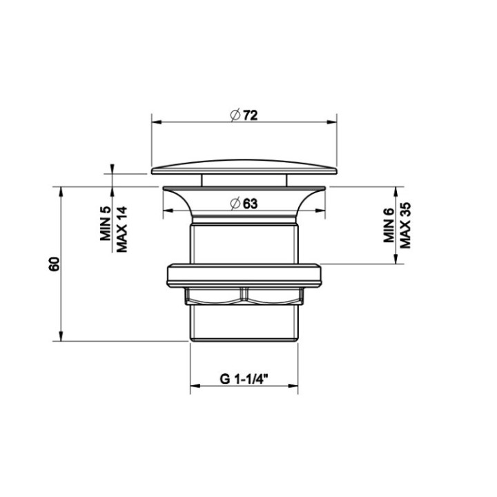 Донный клапан Gessi 01376#031 для раковины