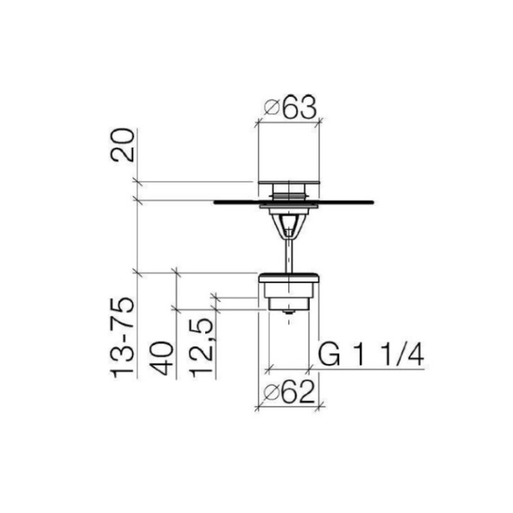 Dornbracht 1012597099 донный клапан для раковины