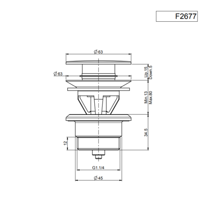 Донный клапан F2677OS Fima Carlo Frattini