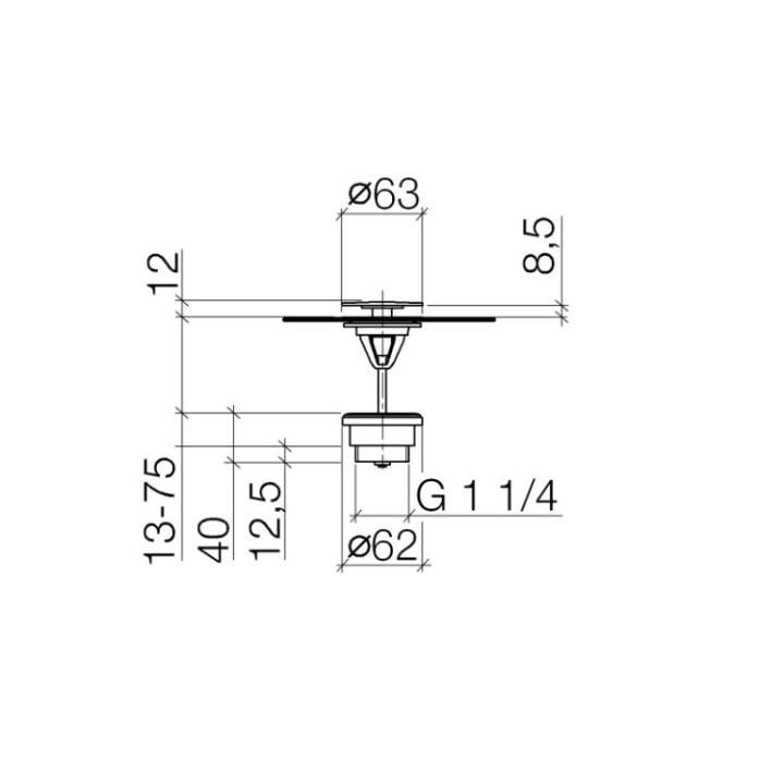 Dornbracht 1012697099 донный клапан для раковины