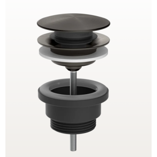 Gessi Донный клапан для раковины без перелива Black Metal Brushed PVD