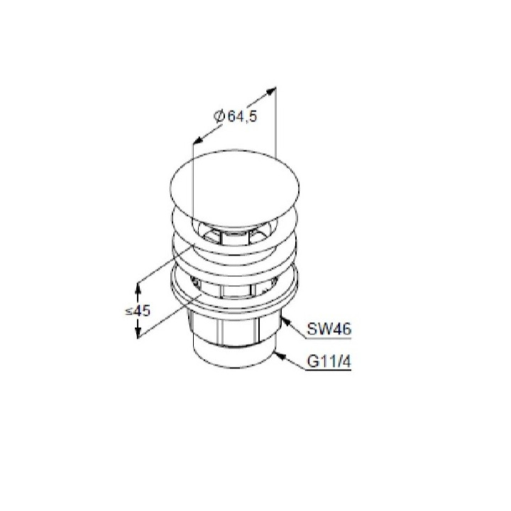 Kludi 1042653-00 донный клапан Matt White