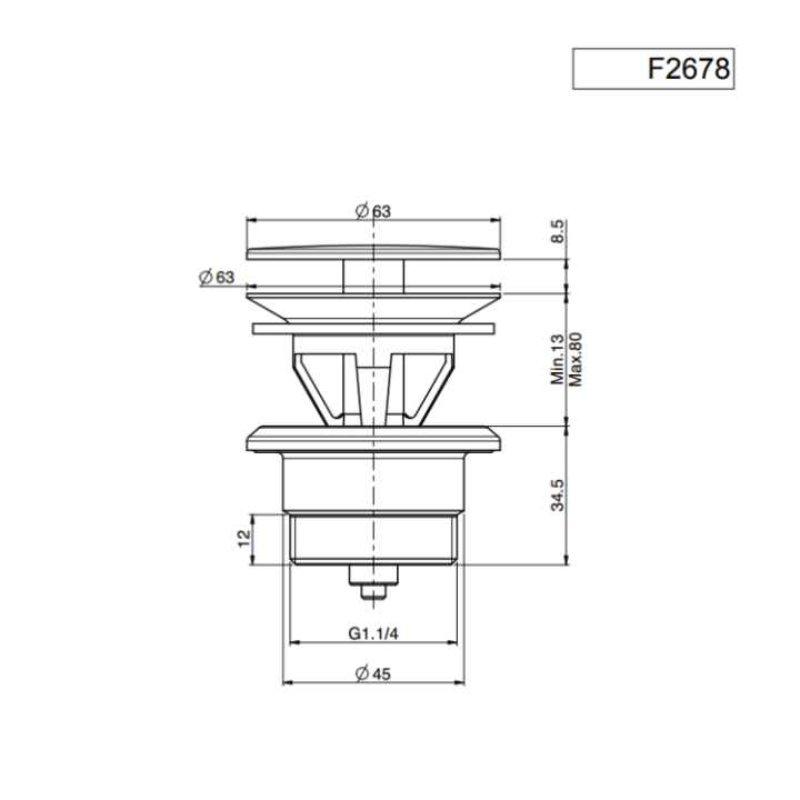 F2678CS донный клапан Fima Carlo Frattini