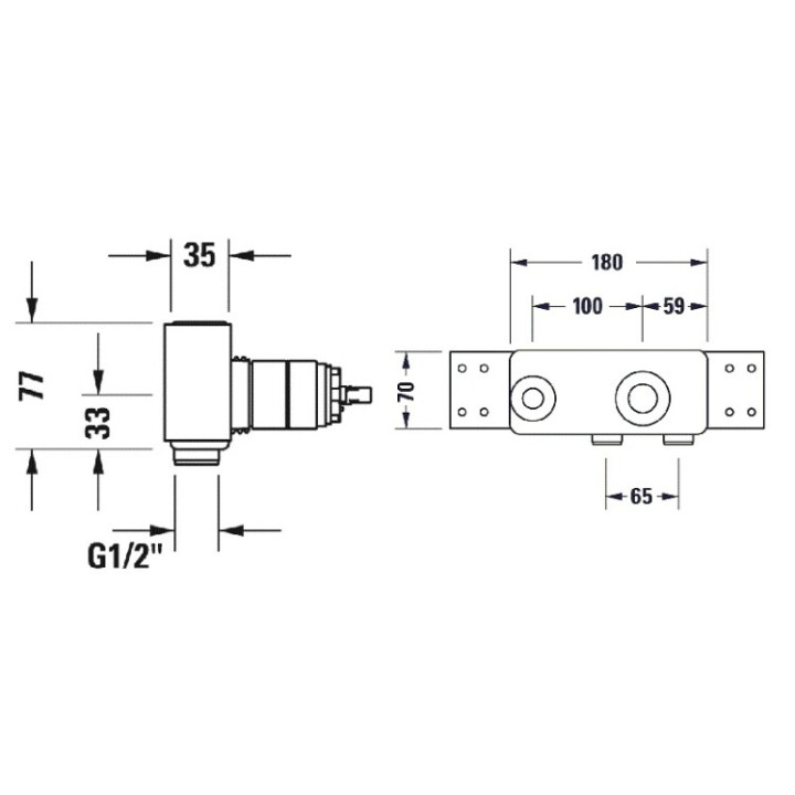 Duravit GK1900002000 скрытая часть смесителя
