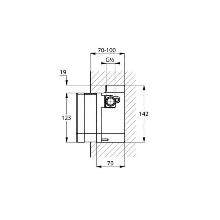 Kludi 38001 скрытая часть для смесителя Zenta SL