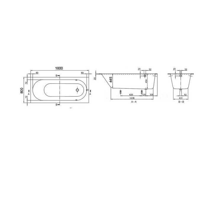 Villeroy&Boch UBQ180OBE2V-01 ванна 180x80