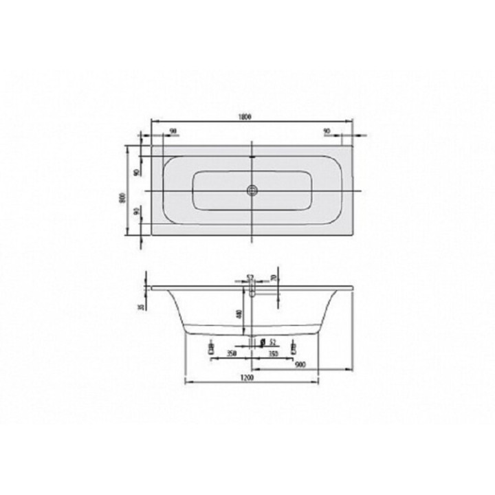 Villeroy&Boch UBA180LFS2V-01 ванна 180x80 см