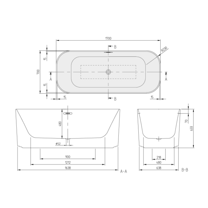 Villeroy&Boch UBQ177FIN7N100V4RW ванна 170x70 см