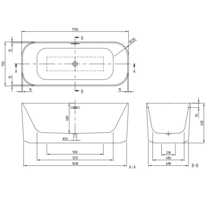 Villeroy&Boch UBQ177FIN7A100V101 ванна 170x70