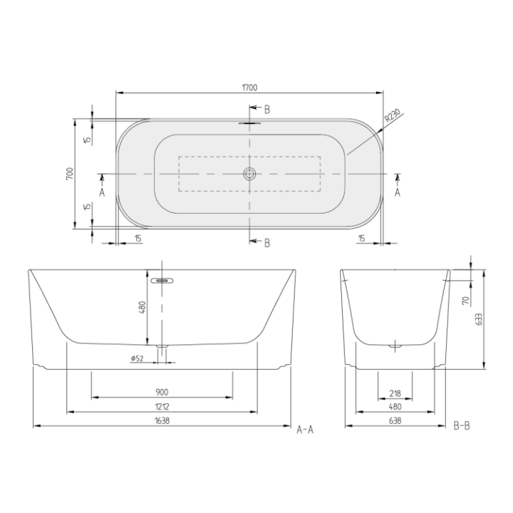 Villeroy&Boch UBQ177FIN7N300V401 ванна 170x70