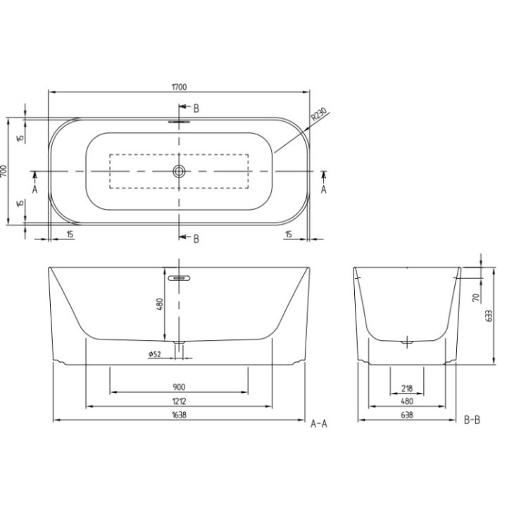 Villeroy&Boch UBQ177FIN7N100V401 ванна 170x70