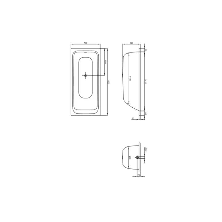 Bette 3410-000 PLUS ванна 160x70 см