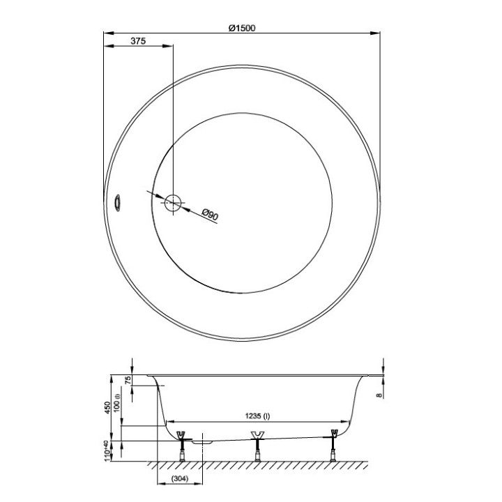 Bette 6045-000 PLUS ванна BettePond 150x150
