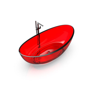 KNIEF 70001040 ванна овальная Red Wine 180x93 см