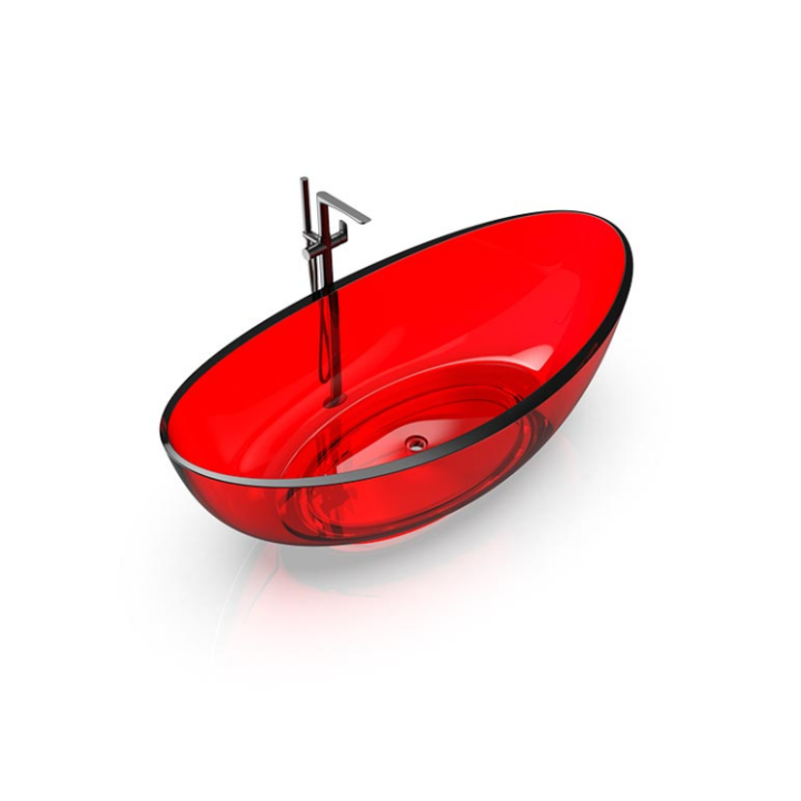 KNIEF 70001040 ванна овальная Red Wine 180x93 см