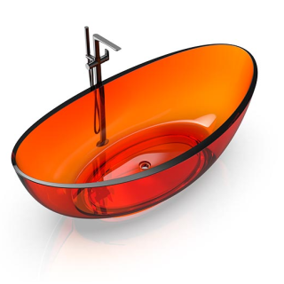 KNIEF Oval Shape Ванна 180x93 см отдельностоящая Orange Crystal