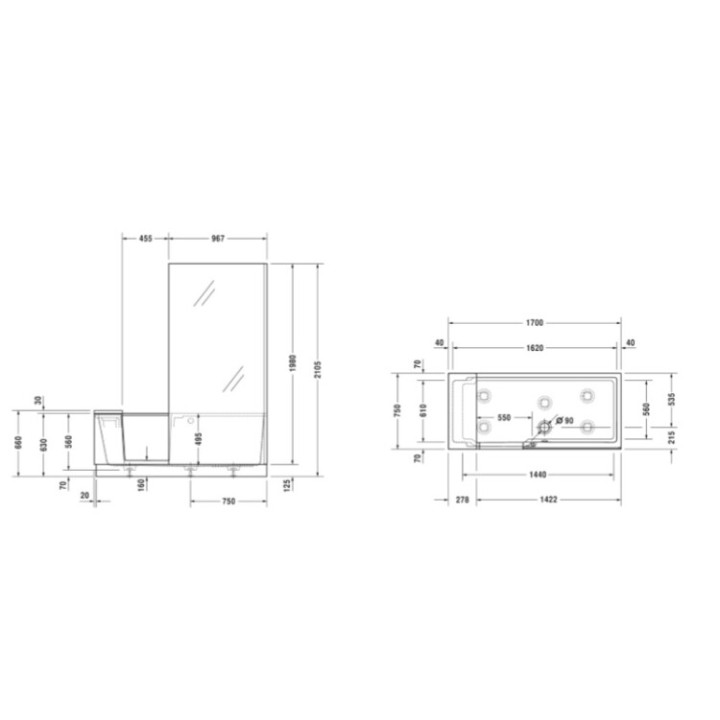 Duravit 700404000000000 ванна 170x75 см DuraSolid A