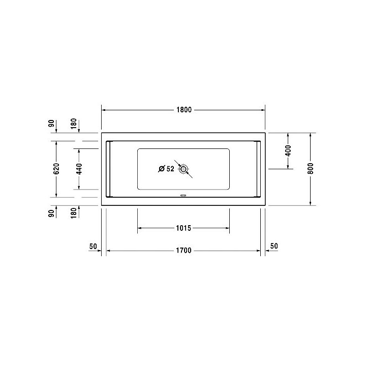Duravit 700338000000000 ванна Starck 180x80 белая