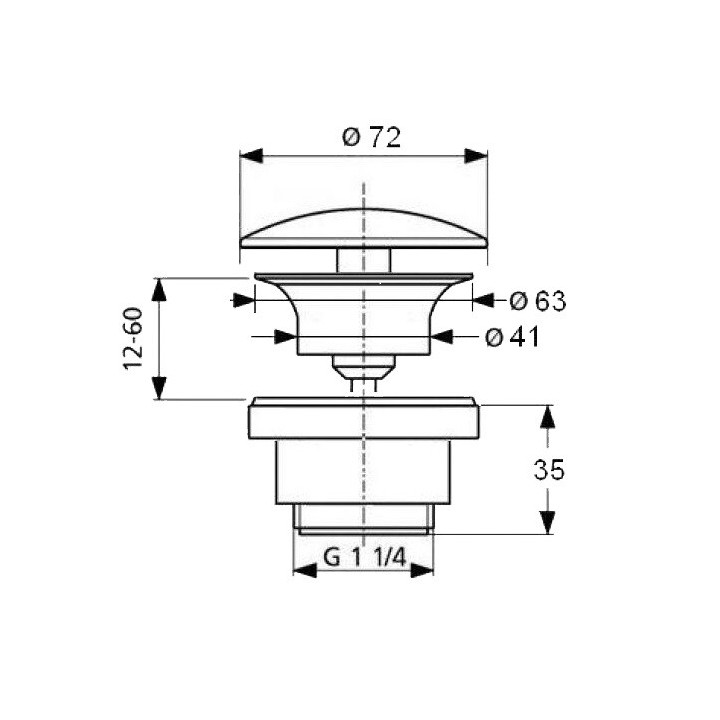 Scarabeo 10010/C CR WHITE донный клапан