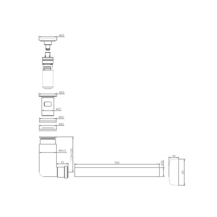 Villeroy&Boch 92198800 донный клапан клик-клак