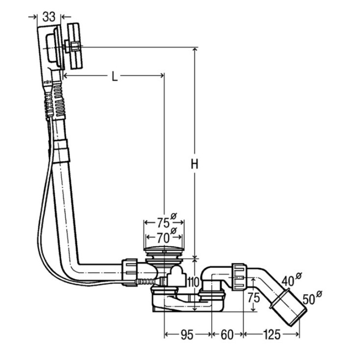 Viega 101909 слив-перелив Multiplex для ванны