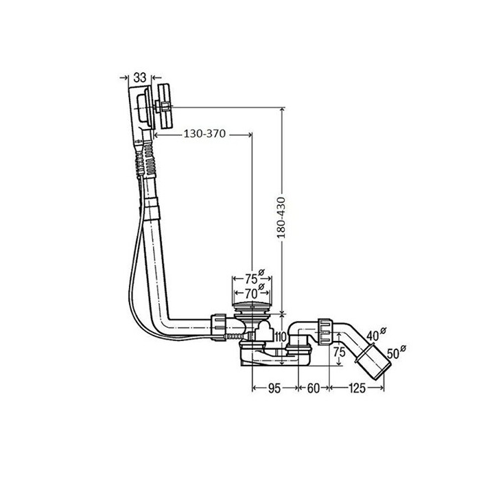 Bette B602-000 слив-перелив для ванны белый