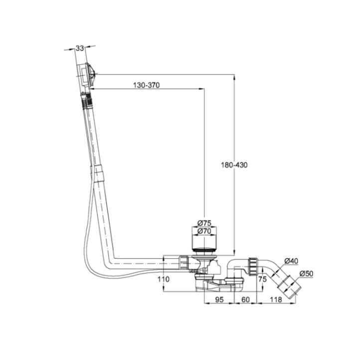 Bette B602-901 слив-перелив для ванны