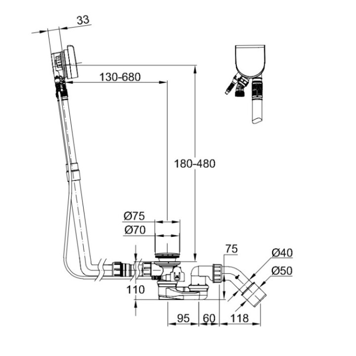Bette B640-440 слив-перелив для ванны Snow
