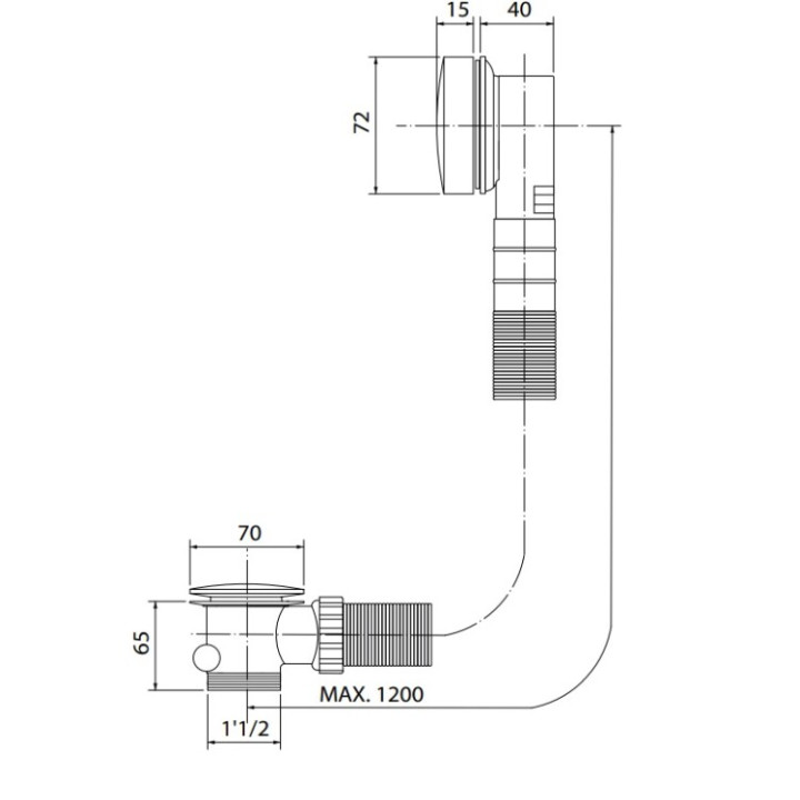 F2003HS слив-перелив для ванны Fima Carlo Frattini