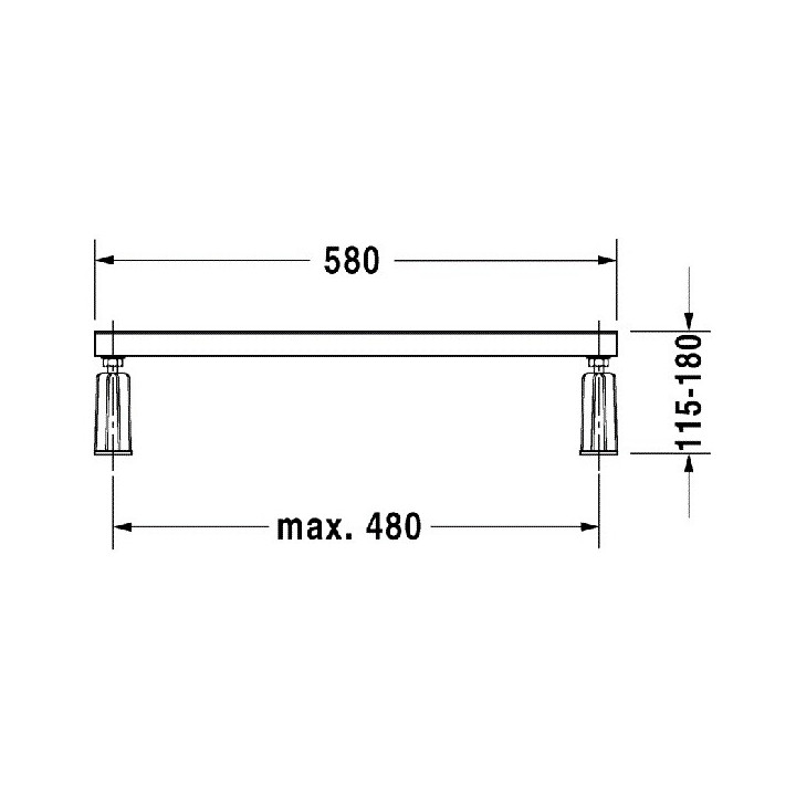Duravit D-Code 790127000000000/890115990980000 ножки для ванны