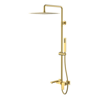 Boheme Qubic Душевая система с изливом Matt Gold