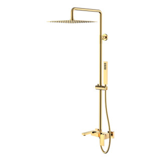 Boheme Qubic Душевая система с изливом Gold