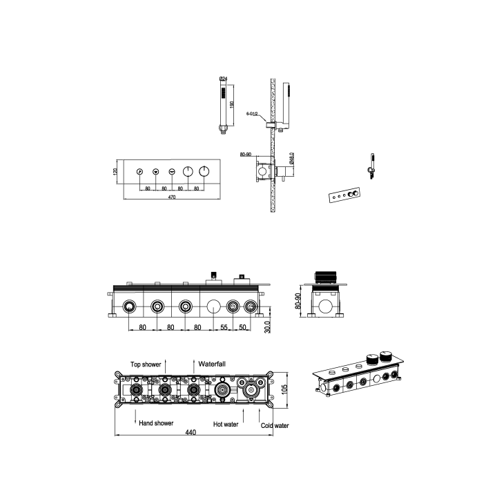 Boheme 131-SYS-GM душевая система Fusion