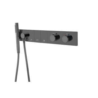 Boheme ZODIAC Душевая система термостатическая Shine Gun Metall