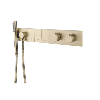 Boheme ZODIAC Душевая система термостатическая Matt Gold