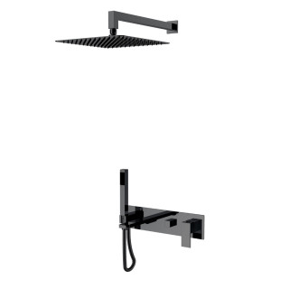 Boheme Qubic Душевая система с изливом Shine Gun Metall