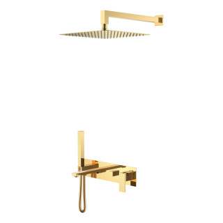 Boheme Qubic Душевая система с изливом Gold