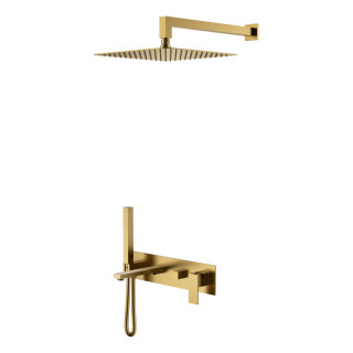 Boheme Qubic Душевая система с изливом Bronze