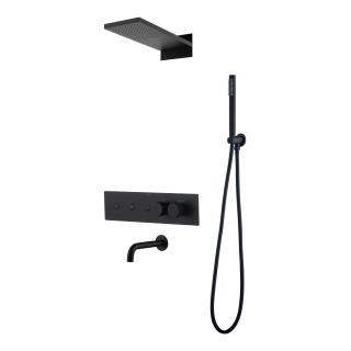 Boheme Fusion Душевая система с изливом термостатическая Black