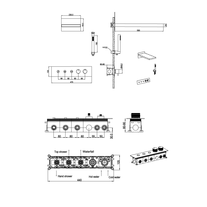 Boheme 131-MW душевая система Fusion скрытая