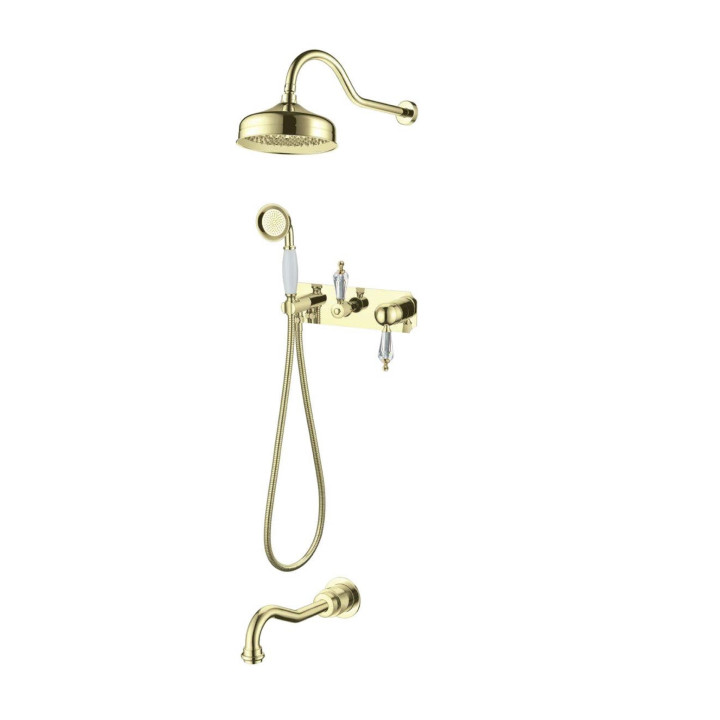 Boheme 328 душевая система Gold, скрытый монтаж