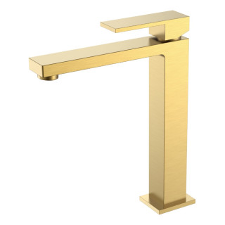 Boheme Qubic Смеситель для раковины высокий Matt Gold