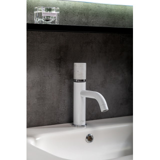 Boheme Stick Смеситель для раковины низкий W (белый глянец)