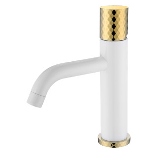 Boheme Stick DIAMOND Смеситель для раковины низкий W (белый глянец)