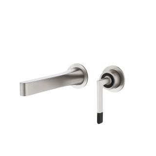 Boheme DUO Смеситель для раковины стандартный на 2 отверстия Nickel Brush