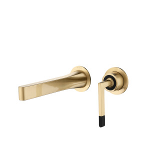 Boheme DUO Смеситель для раковины стандартный на 2 отверстия Matt Gold